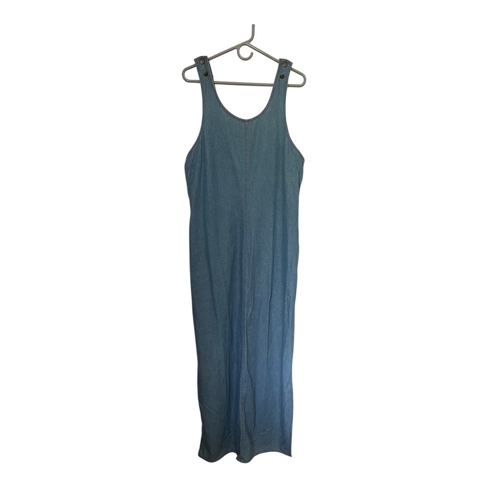 Vintage 90's Denim Maxi Dress 100% Cotton Size 16